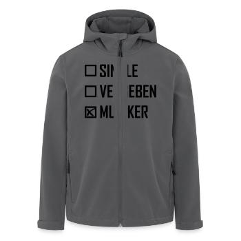 musiker - Recycelte Männer Softshell-Jacke von Stanley/Stella - Anthrazit - Vorne - AI Model Male 185 light (185cm)