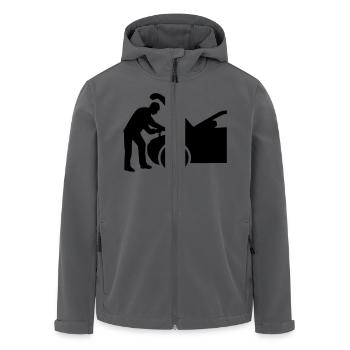 Mechaniker - Recycelte Männer Softshell-Jacke von Stanley/Stella - Anthrazit - Vorne - AI Model Male 185 light (185cm)