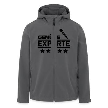 gemüse experte - Recycelte Männer Softshell-Jacke von Stanley/Stella - Anthrazit - Vorne - AI Model Male 185 light (185cm)