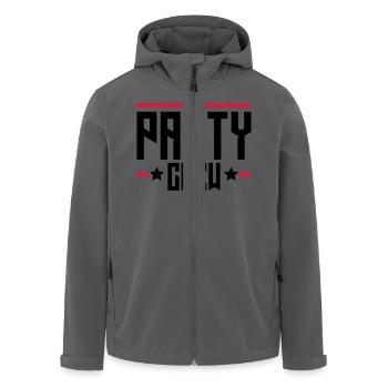 party crew - Recycelte Männer Softshell-Jacke von Stanley/Stella - Anthrazit - Vorne - AI Model Male 185 light (185cm)