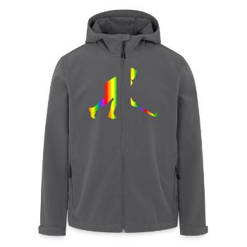 Bunter Unihockey Regenbogen - Recycelte Männer Softshell-Jacke von Stanley/Stella - Anthrazit - Vorne - AI Model Male 185 light (185cm)
