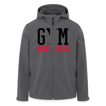 GYM ADDICT - Recycelte Männer Softshell-Jacke von Stanley/Stella - Anthrazit - Vorne - AI Model Male 185 light (185cm)