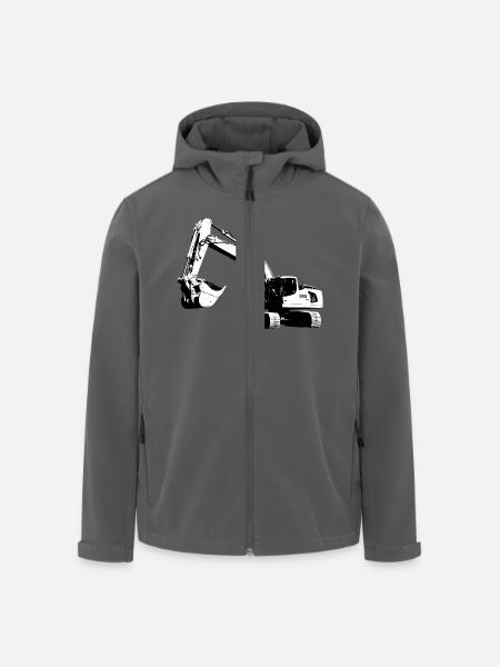 Bagger - Recycelte Männer Softshell-Jacke von Stanley/Stella - Anthrazit