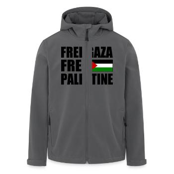 Free gaza Free palestine - Recycelte Männer Softshell-Jacke von Stanley/Stella - Anthrazit - Vorne - AI Model Male 185 light (185cm)
