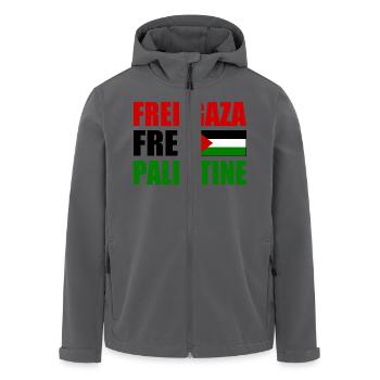 Free gaza Free palestine - Recycelte Männer Softshell-Jacke von Stanley/Stella - Anthrazit - Vorne - AI Model Male 185 light (185cm)