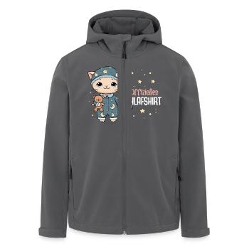 Offizielles Schlafshirt Katze Schlafanzug Pyjama - Recycelte Männer Softshell-Jacke von Stanley/Stella - Anthrazit - Vorne - AI Model Male 185 light (185cm)