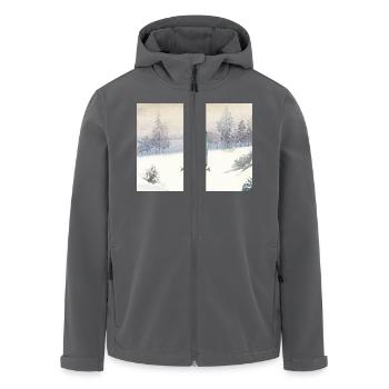 Winterhüttenweihnacht Winter Cabin Christmas - Recycelte Männer Softshell-Jacke von Stanley/Stella - Anthrazit - Vorne - AI Model Male 185 light (185cm)