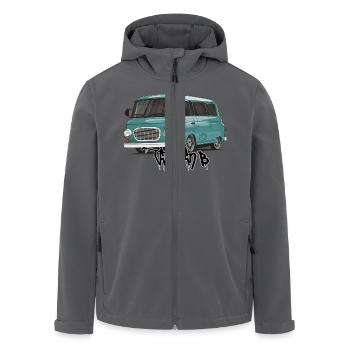 Barkas B1000 // Illustration - Recycelte Männer Softshell-Jacke von Stanley/Stella - Anthrazit - Vorne - AI Model Male 185 light (185cm)