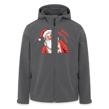 Lustiger Weihnachtsmann rote Nase Merry Christmas - Recycelte Männer Softshell-Jacke von Stanley/Stella - Anthrazit - Vorne - AI Model Male 185 light (185cm)