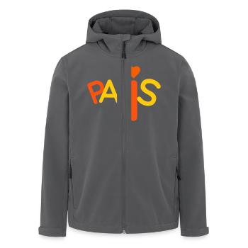Farbenfrohes Paris - Recycelte Männer Softshell-Jacke von Stanley/Stella - Anthrazit - Vorne - AI Model Male 185 light (185cm)