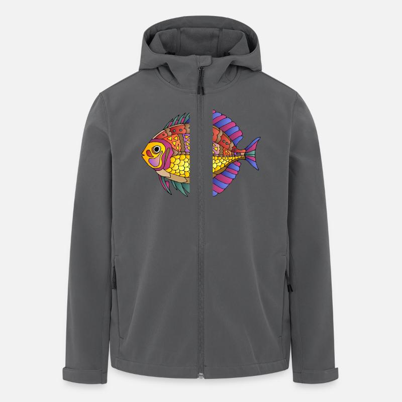 Fish - Men’s Recycled Softshell Jacket by Stanley/Stella - anthracite
