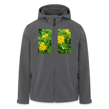 Fetthenne auch Sedum auch Orpine Ewige Fetthenne - Recycelte Männer Softshell-Jacke von Stanley/Stella - Anthrazit - Vorne - AI Model Male 185 light (185cm)