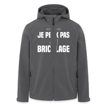 Ich kann nicht DIY - Recycelte Männer Softshell-Jacke von Stanley/Stella - Anthrazit - Vorne - AI Model Male 185 light (185cm)