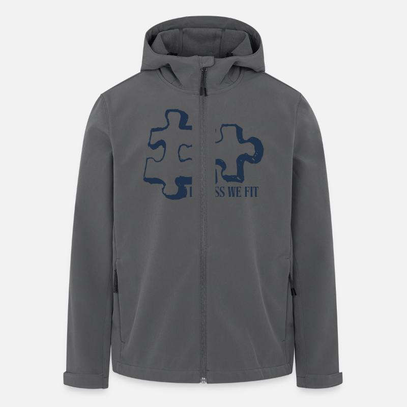 Puzzlestücke - Recycelte Männer Softshell-Jacke von Stanley/Stella - Anthrazit