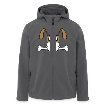 Lustiger Hund Großer Knochen Maul Mund Hunger Cool - Recycelte Männer Softshell-Jacke von Stanley/Stella - Anthrazit - Vorne - AI Model Male 185 light (185cm)