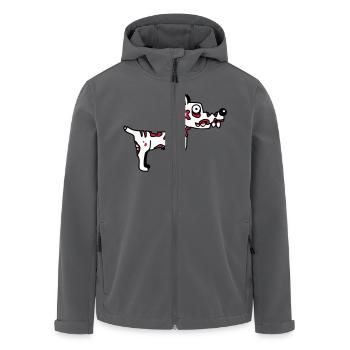 Hund Zombie Untot Halloween Horror Leiche Grusel - Recycelte Männer Softshell-Jacke von Stanley/Stella - Anthrazit - Vorne - AI Model Male 185 light (185cm)