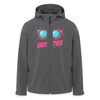 Undercover Speech - Lustiges Kostüm mit Sonnenbril - Recycelte Männer Softshell-Jacke von Stanley/Stella - Anthrazit - Vorne - AI Model Male 185 light (185cm)