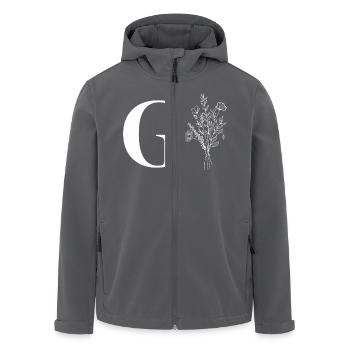 Minimalistische Blumen - Recycelte Männer Softshell-Jacke von Stanley/Stella - Anthrazit - Vorne - AI Model Male 185 light (185cm)