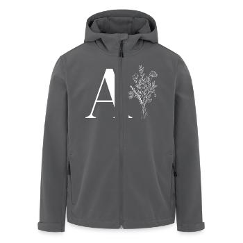 Minimalistische Blumentasche - Recycelte Männer Softshell-Jacke von Stanley/Stella - Anthrazit - Vorne - AI Model Male 185 light (185cm)