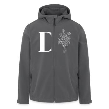 Minimalistisches Blumenmuster - Recycelte Männer Softshell-Jacke von Stanley/Stella - Anthrazit - Vorne - AI Model Male 185 light (185cm)