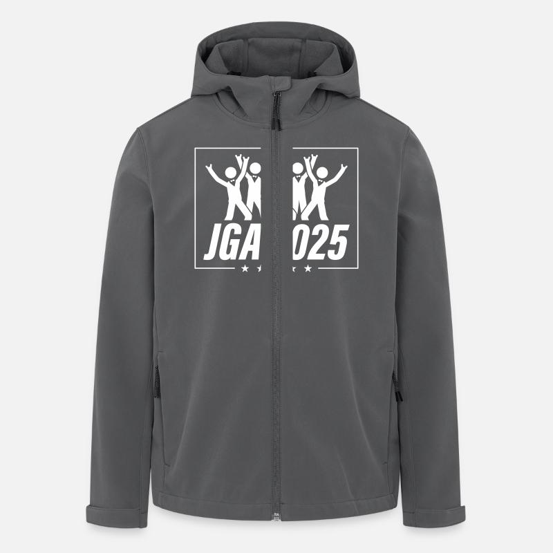 Junggesellenabschied 2025 - Recycelte Männer Softshell-Jacke von Stanley/Stella - Anthrazit