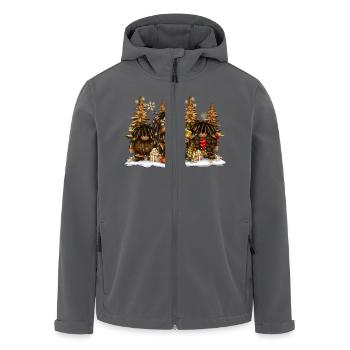 Afro Gnome Weihnachten - Recycelte Männer Softshell-Jacke von Stanley/Stella - Anthrazit - Vorne - AI Model Male 185 light (185cm)