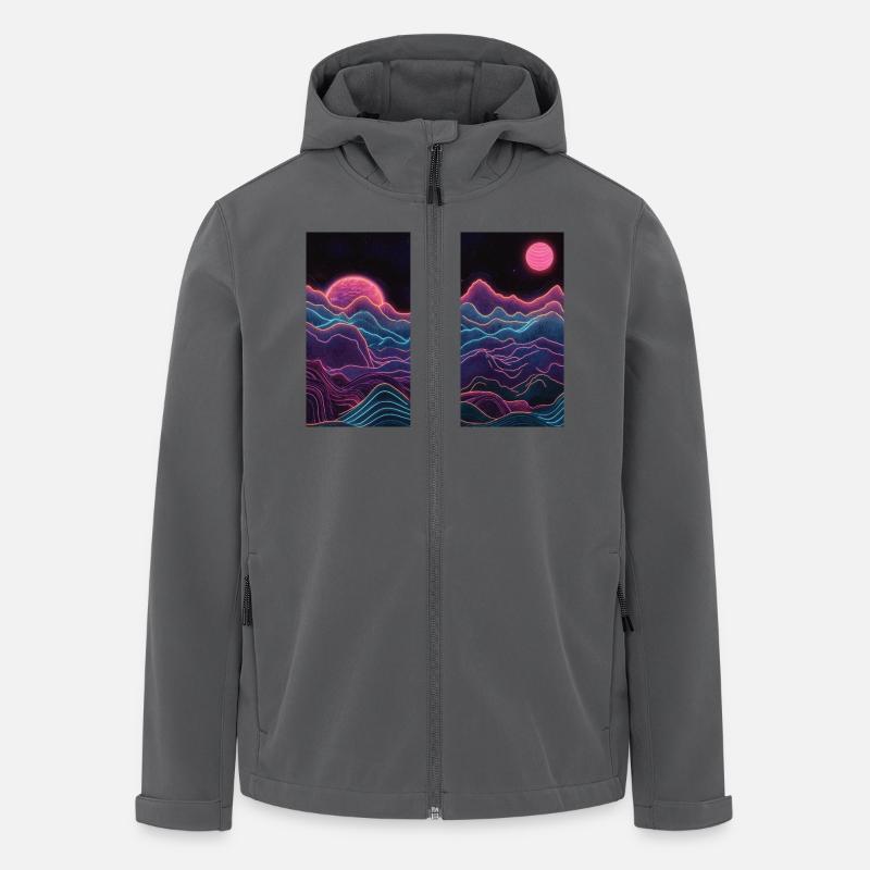 Neon - Recycelte Männer Softshell-Jacke Discoverer von Stanley/Stella - Anthrazit