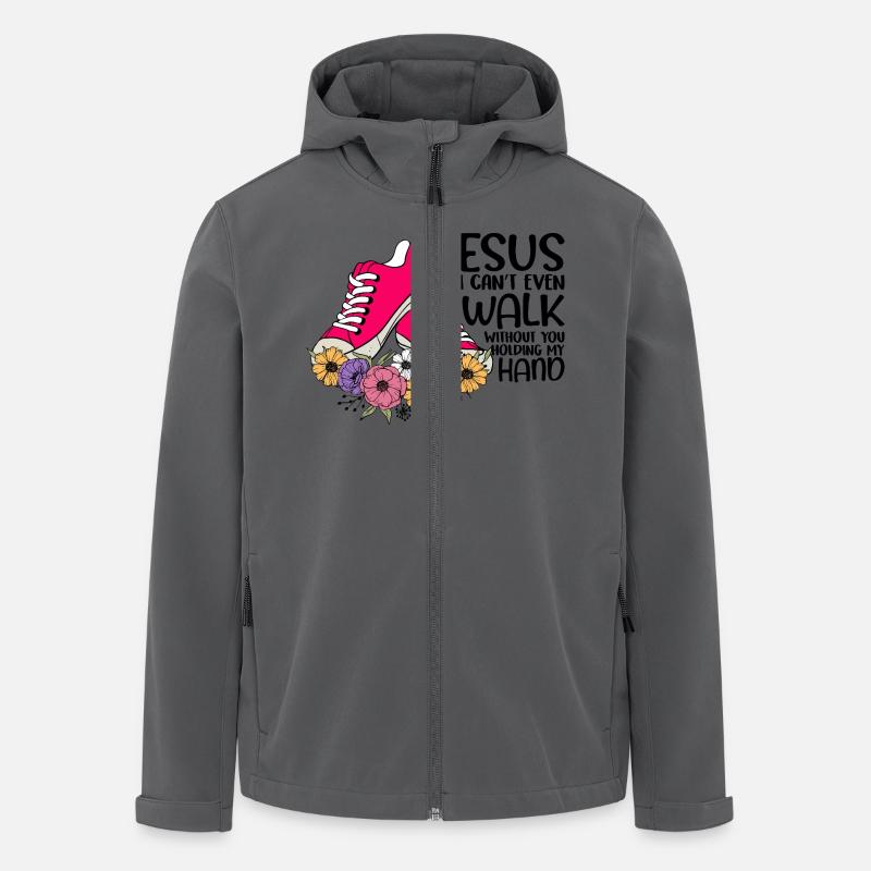 Marcher avec Jésus - Veste softshell homme en polyester recyclé Stanley/Stella - charbon