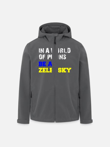 In a World of Putins be a Zelensky - Recycelte Männer Softshell-Jacke von Stanley/Stella - Anthrazit
