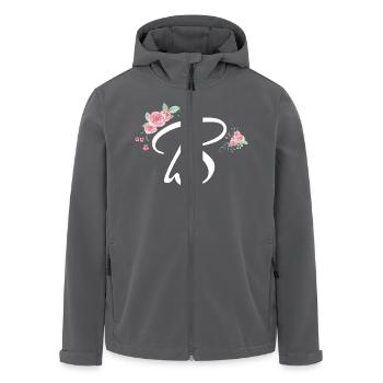 Buchstabe b Blumen - Recycelte Männer Softshell-Jacke von Stanley/Stella - Anthrazit - Vorne - AI Model Male 185 light (185cm)