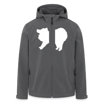 Spitz weiß - Recycelte Männer Softshell-Jacke von Stanley/Stella - Anthrazit - Vorne - AI Model Male 185 light (185cm)
