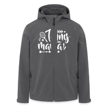 Tennis Mama Tennisspieler Spruch Geschenk Sport - Recycelte Männer Softshell-Jacke von Stanley/Stella - Anthrazit - Vorne - AI Model Male 185 light (185cm)