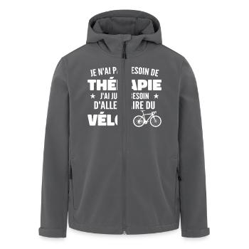 Therapie Radfahren Geschenk Humor Radfahrer - Recycelte Männer Softshell-Jacke von Stanley/Stella - Anthrazit - Vorne - AI Model Male 185 light (185cm)