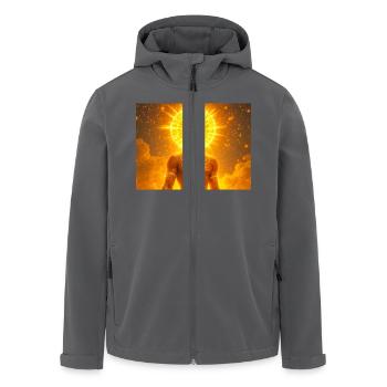 Olorun – Yoruba-Sonnengott, himmlische Gottheit des Lichts - Recycelte Männer Softshell-Jacke von Stanley/Stella - Anthrazit - Vorne - AI Model Male 185 light (185cm)