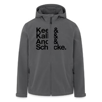 Keek&Kalle&Andy&Schlucke. - Recycelte Männer Softshell-Jacke von Stanley/Stella - Anthrazit - Vorne - AI Model Male 185 light (185cm)