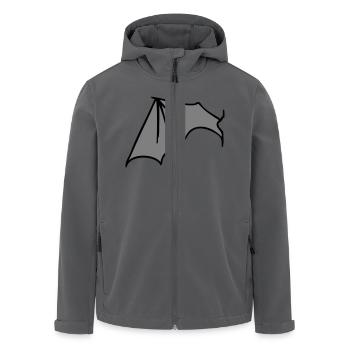 batwing_left_grey - Recycelte Männer Softshell-Jacke von Stanley/Stella - Anthrazit - Vorne - AI Model Male 185 light (185cm)