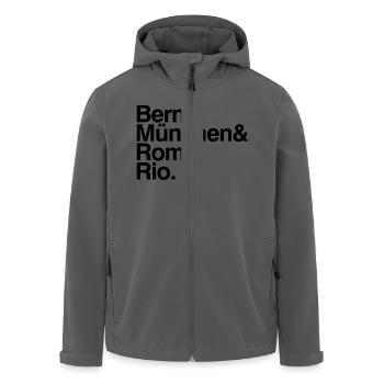 Bern&München&Rom&Rio - Recycelte Männer Softshell-Jacke von Stanley/Stella - Anthrazit - Vorne - AI Model Male 185 light (185cm)