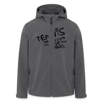 Tennis - the only game where love means nothing - Recycelte Männer Softshell-Jacke von Stanley/Stella - Anthrazit - Vorne - AI Model Male 185 light (185cm)