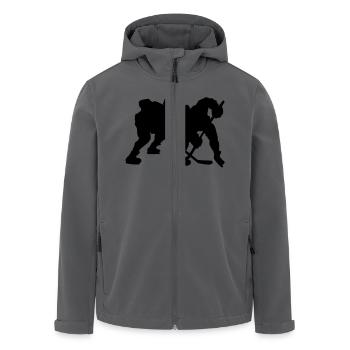 eishockey_16 - Recycelte Männer Softshell-Jacke von Stanley/Stella - Anthrazit - Vorne - AI Model Male 185 light (185cm)