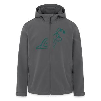 Schnecke ... von wicki_de - Recycelte Männer Softshell-Jacke von Stanley/Stella - Anthrazit - Vorne - AI Model Male 185 light (185cm)