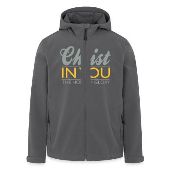 Christ in you - Recycelte Männer Softshell-Jacke von Stanley/Stella - Anthrazit - Vorne - AI Model Male 185 light (185cm)