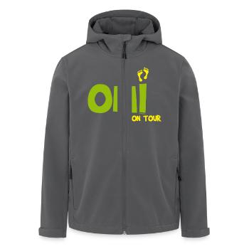Omi on Tour - Recycelte Männer Softshell-Jacke von Stanley/Stella - Anthrazit - Vorne - AI Model Male 185 light (185cm)