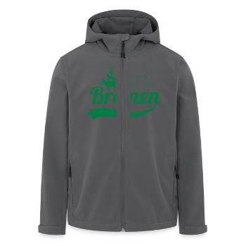 Op ewig gröön witt - Recycelte Männer Softshell-Jacke von Stanley/Stella - Anthrazit - Vorne - AI Model Male 185 light (185cm)