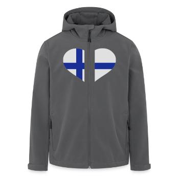 Finnland - Recycelte Männer Softshell-Jacke von Stanley/Stella - Anthrazit - Vorne - AI Model Male 185 light (185cm)