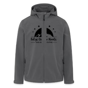 wandern - Recycelte Männer Softshell-Jacke von Stanley/Stella - Anthrazit - Vorne - AI Model Male 185 light (185cm)