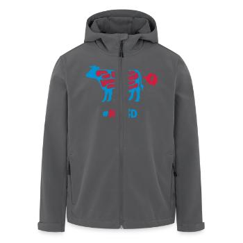 Nur die dümmsten Kälber wählen ihre Metzger selber - Recycelte Männer Softshell-Jacke von Stanley/Stella - Anthrazit - Vorne - AI Model Male 185 light (185cm)