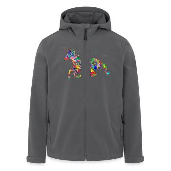 einhorn51 - Recycelte Männer Softshell-Jacke von Stanley/Stella - Anthrazit - Vorne - AI Model Male 185 light (185cm)