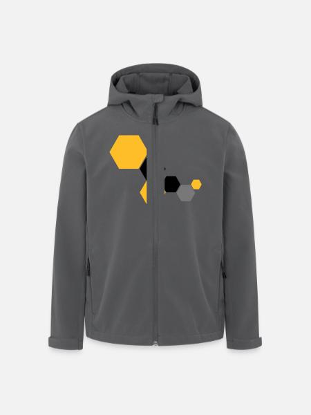 Waben 6 - Recycelte Männer Softshell-Jacke von Stanley/Stella - Anthrazit