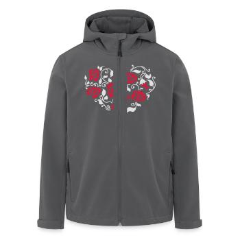 Herz aus Rosen - Recycelte Männer Softshell-Jacke von Stanley/Stella - Anthrazit - Vorne - AI Model Male 185 light (185cm)