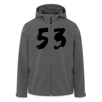 Brushed 53 - Recycelte Männer Softshell-Jacke von Stanley/Stella - Anthrazit - Vorne - AI Model Male 185 light (185cm)